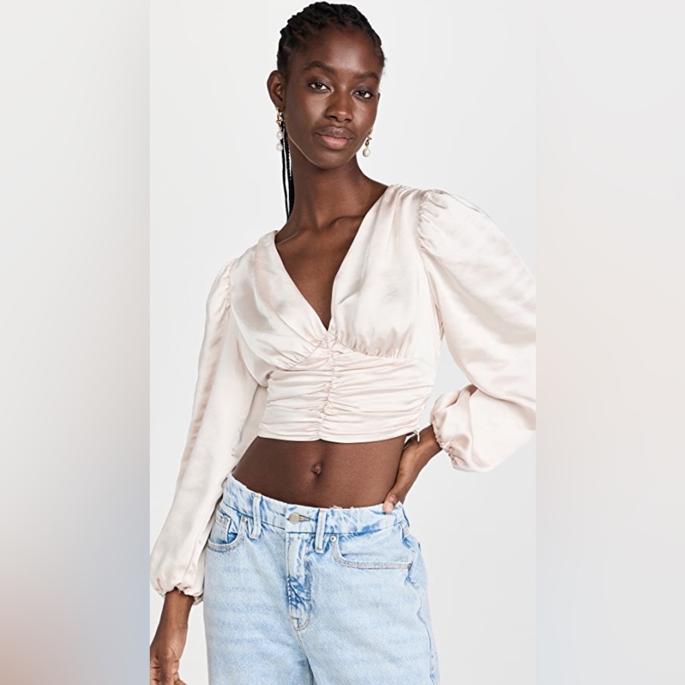 Endless Rose Satin Tie blouse SHOPBOP